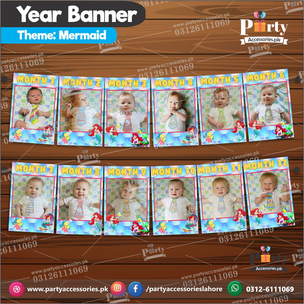 Customized Month wise year Picture banner in Mermaid theme