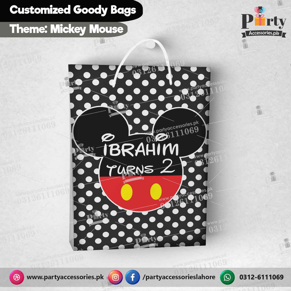 Mickey Mouse theme Customized Goody Bags / favor bags