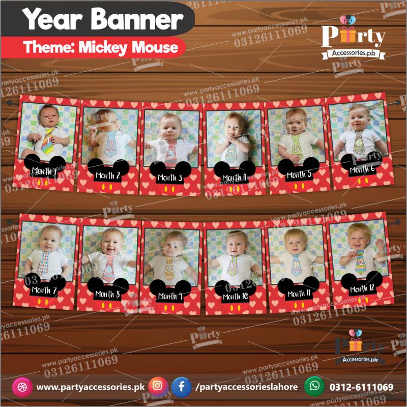 Customized Month wise year Picture banner in Mickey Mouse theme