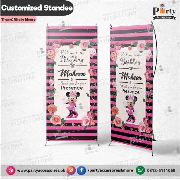 Customized Welcome Standee for Minnie Mouse theme party