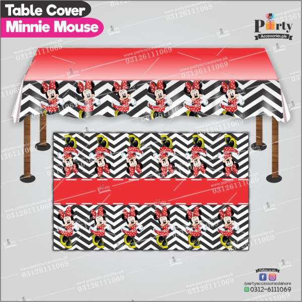 Customized Minnie Mouse Theme Birthday table top sheet