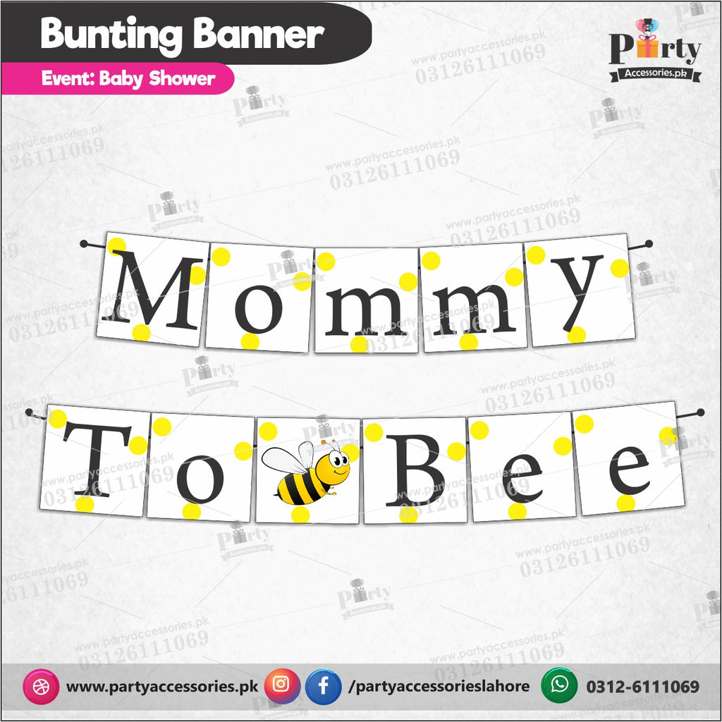 Honey bee themed Baby shower banner 