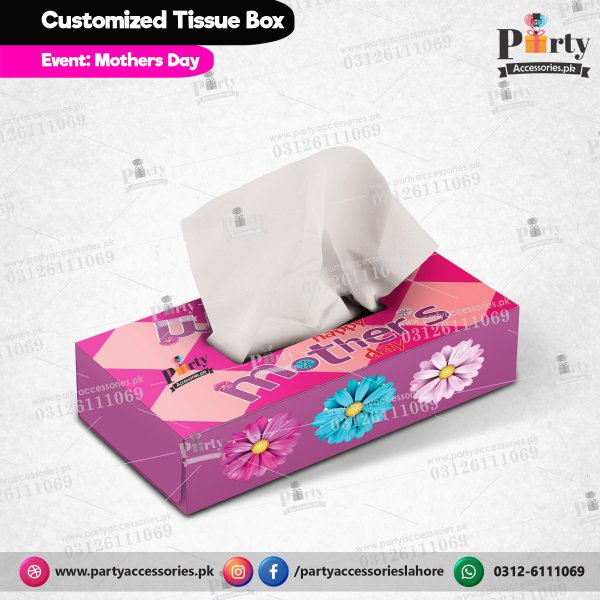 Customized Tissue Box Happy Mother's day table Decor