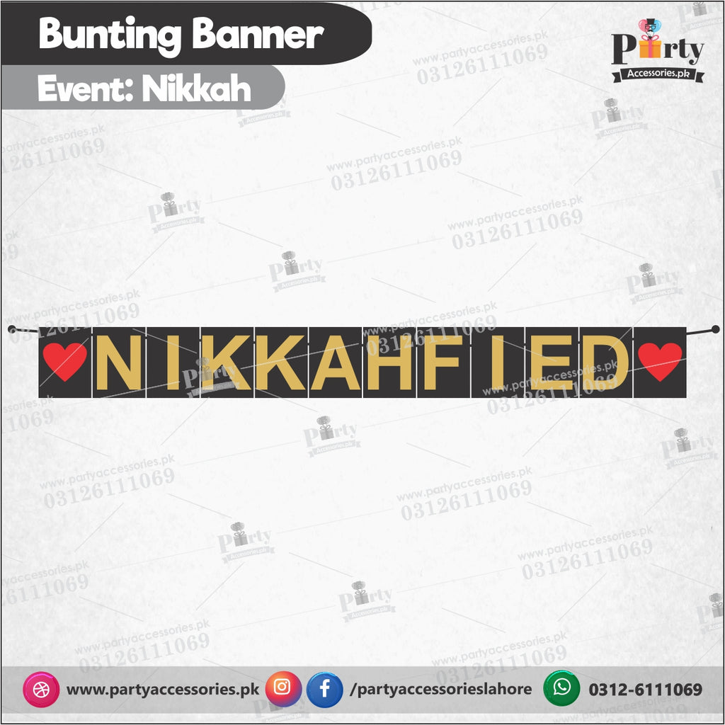 Nikkah fied banner for bride and groom
