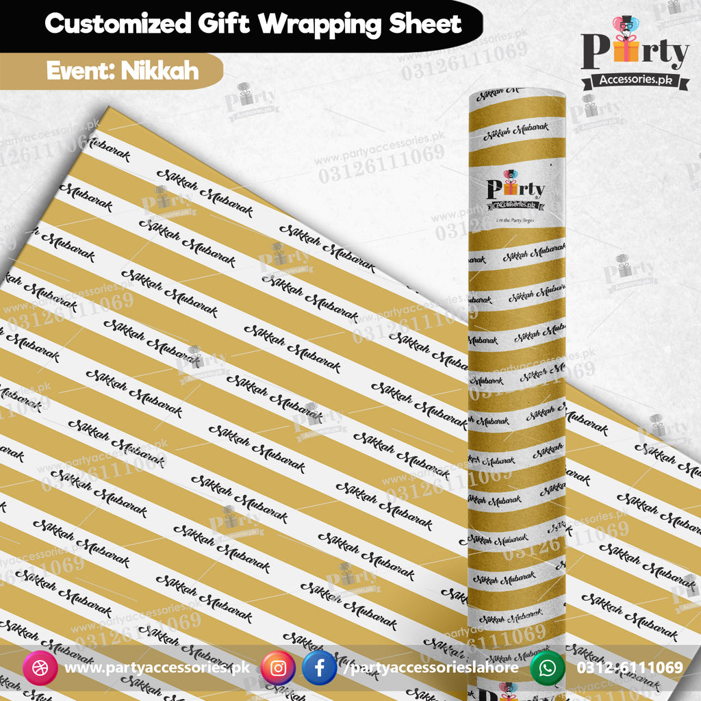 Gift wrapping sheets for nikkah gifts