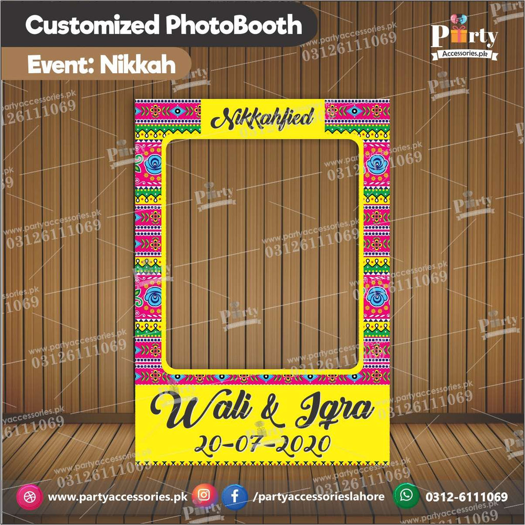 Customized Photo Booth / selfie frame for Nikkah ceremony Photography