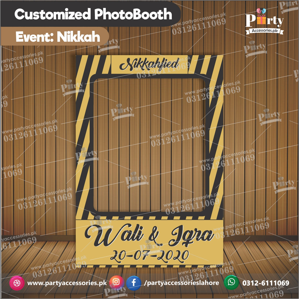 Customized Photo Booth / selfie frame for Nikkah ceremony Photography