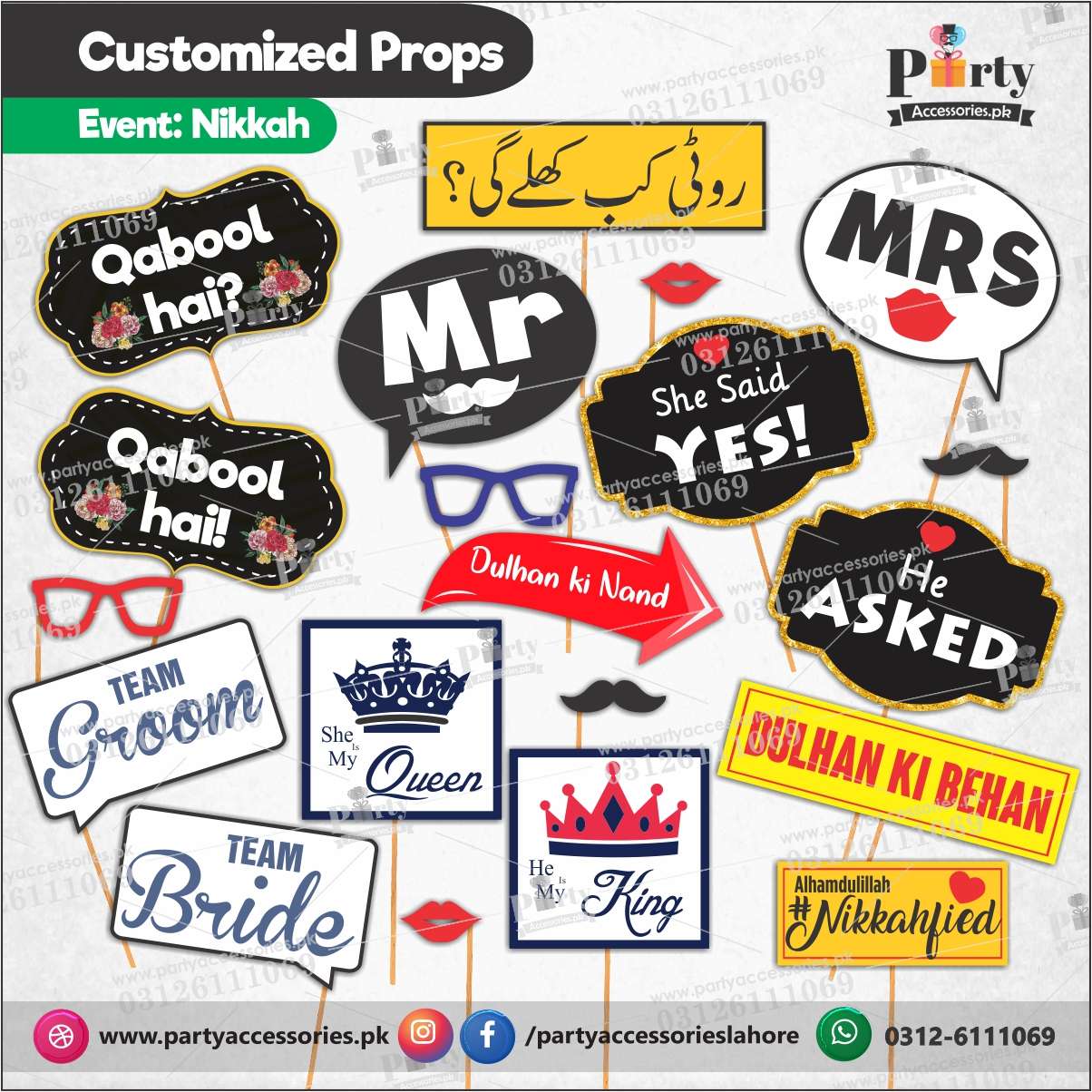  props set for NIKKAH function