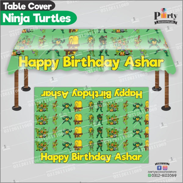 Customized Turtles Theme Birthday table top sheet