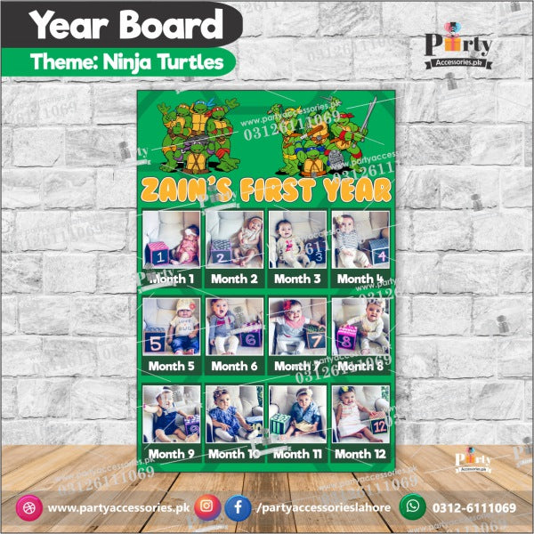 Customized Month wise year Picture board in Ninjago theme (year board)