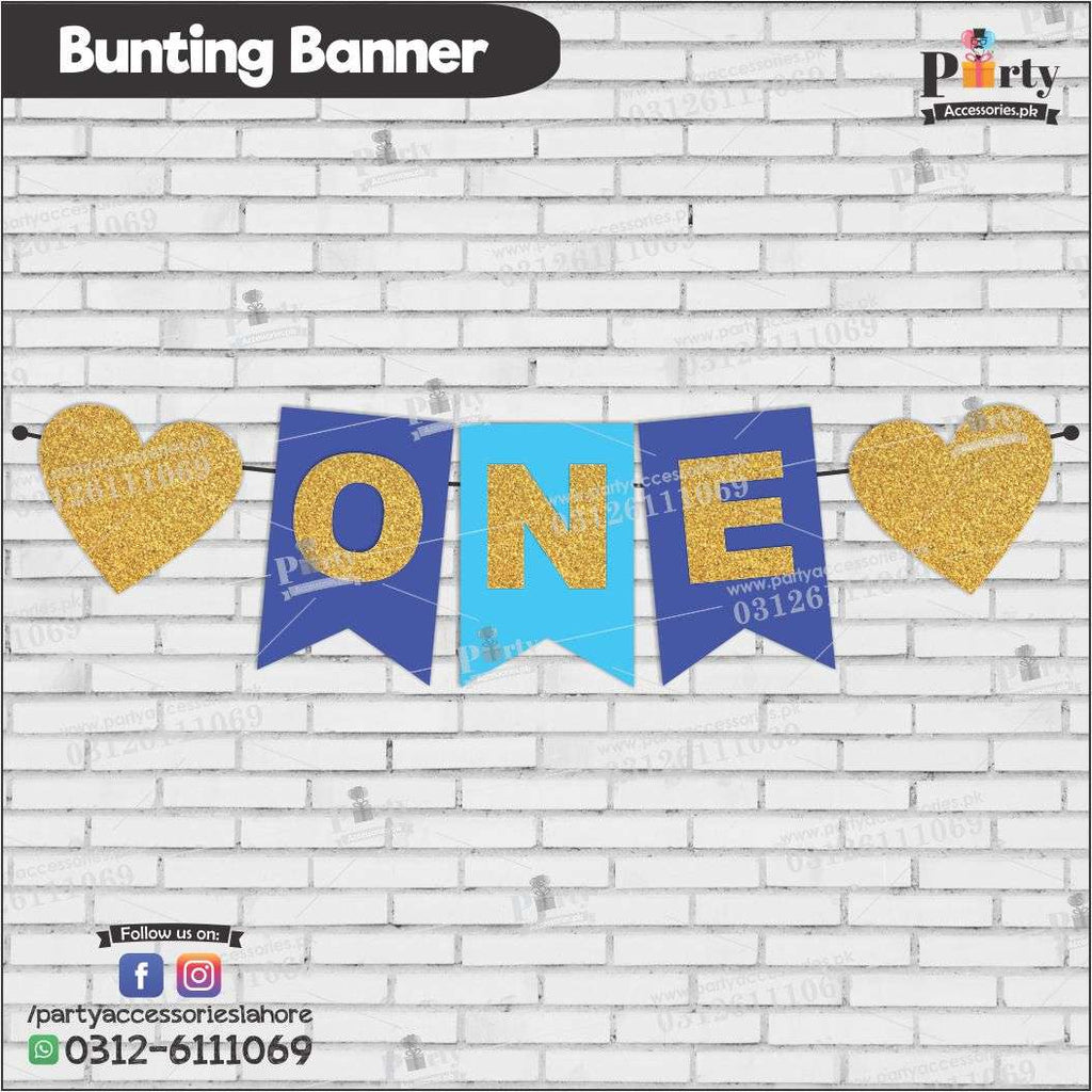First birthday bunting banner ONE banner for wall decoration