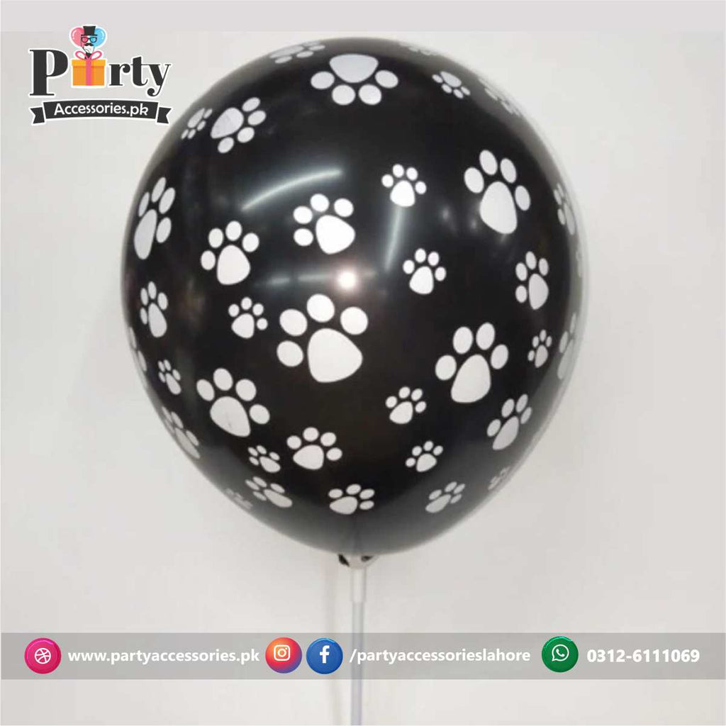 Paw patrol latex balloons in black 