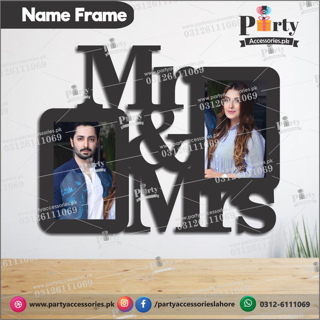Mr. & Mrs Wall Decor photo frame for anniversary