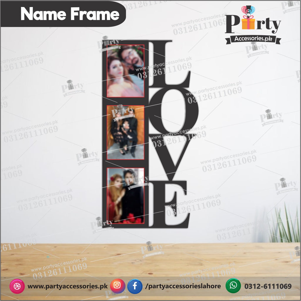 LOVE Wall Decor photo frame for anniversary customized
