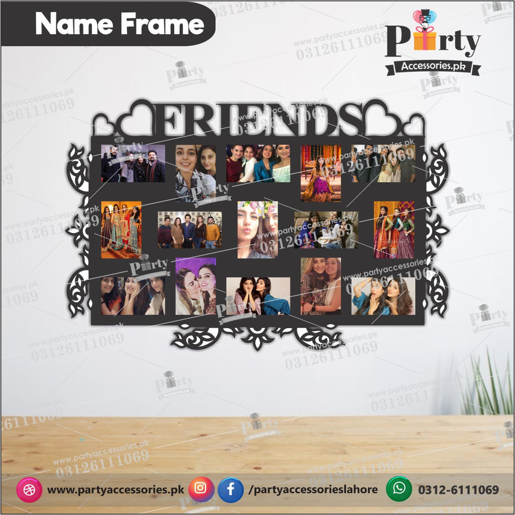 Customized Wall hanging frame FRIENDS with 15 images