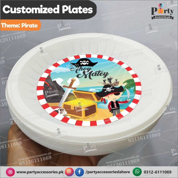 Customized disposable Paper Plates for The Pirates theme party