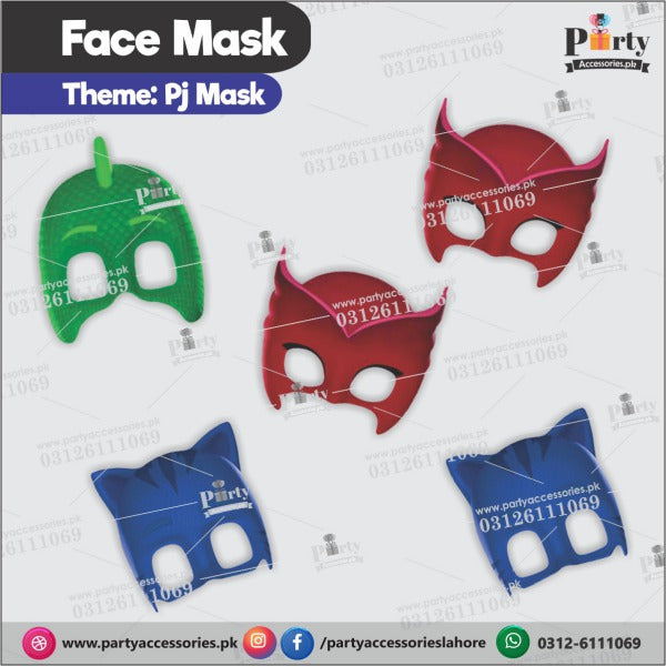 PJ Mask theme face masks for Birthday parties.