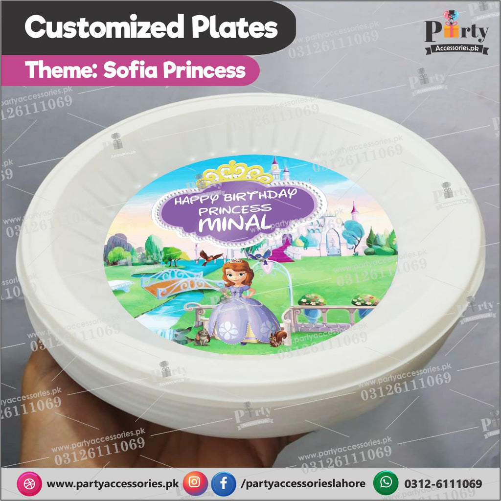 Customized disposable Paper Plates in Sofia the first theme party