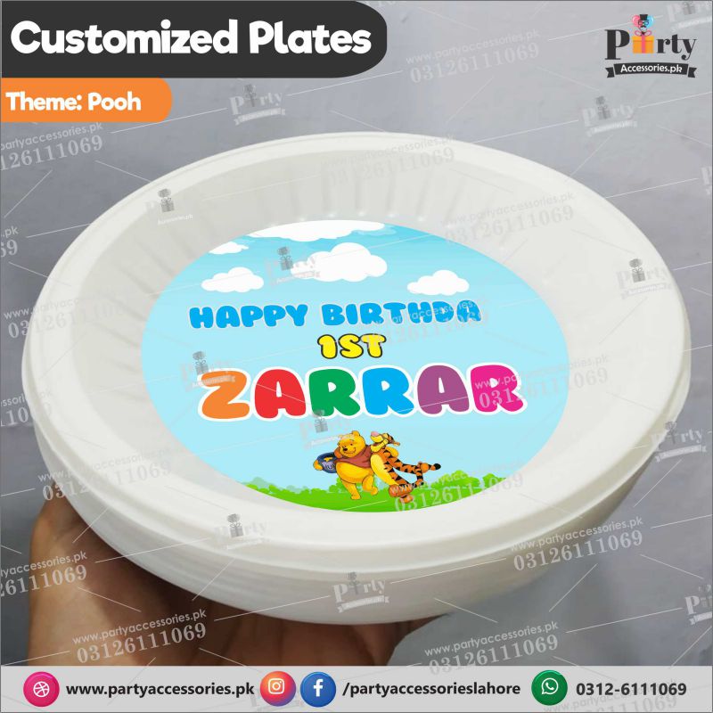 Customized disposable Paper Plates in Pooh theme party