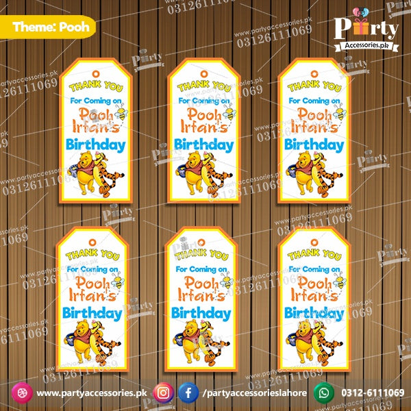 Customized Gift tags in Pooh theme