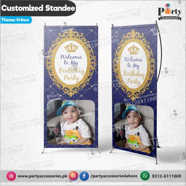 Customized Prince theme Welcome Standee for birthday parties