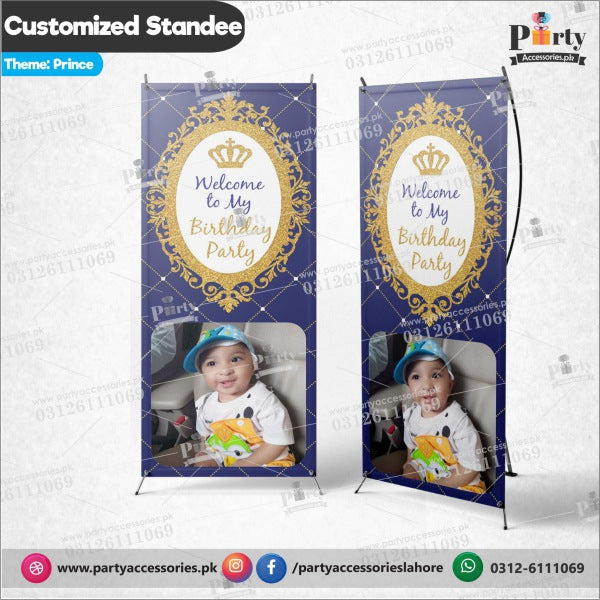 Customized Prince theme Welcome Standee for birthday parties