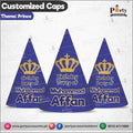 Customized Cone shape caps for Prince theme birthday party