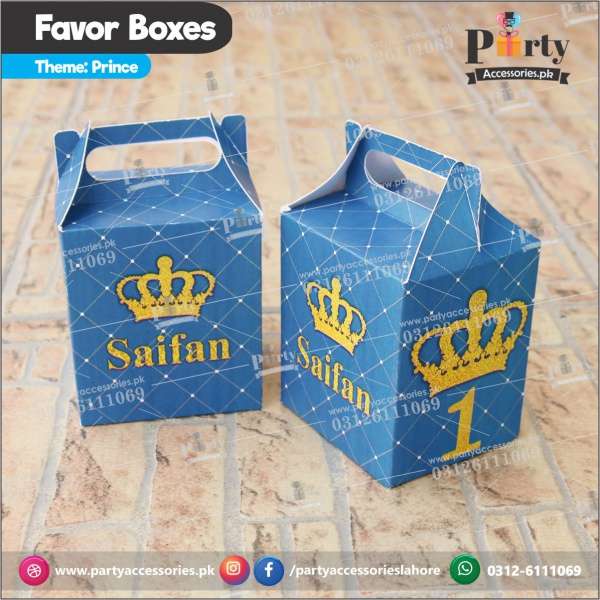 Customized Prince theme  Favor / Goody Boxes with handle