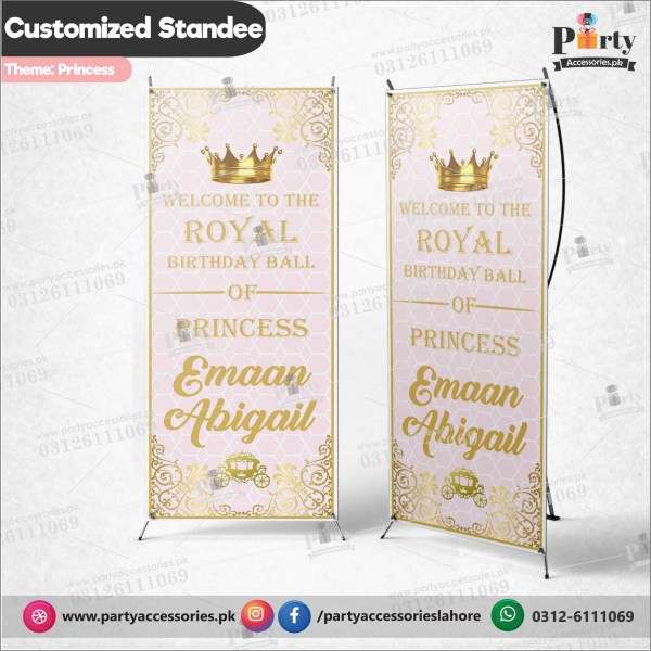 Customized Welcome Standee in Disney Princess theme for party
