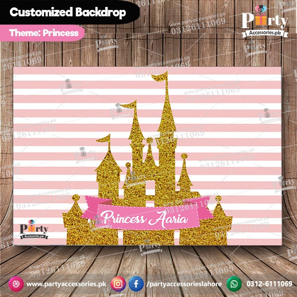 Customized Disney Princess Theme Birthday Backdrop