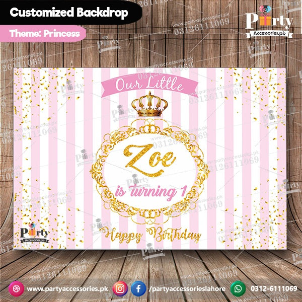 Customized Disney Princess Theme Birthday Backdrop
