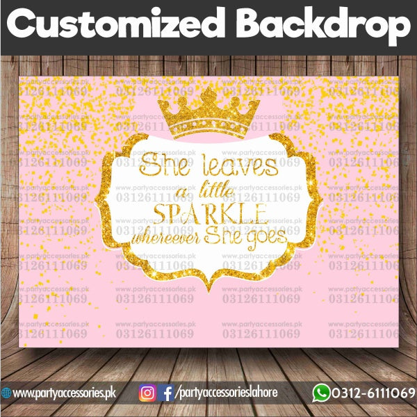 Customized Disney Princess Theme Birthday Backdrop