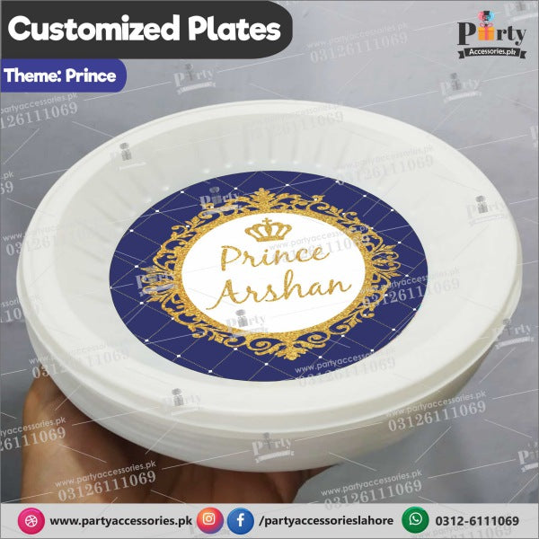 Customized disposable Paper Plates for Prince theme party