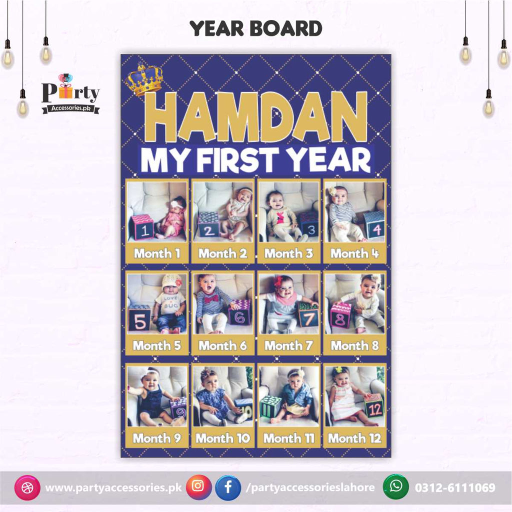 Customized Month wise year Picture board in Prince theme (year board)