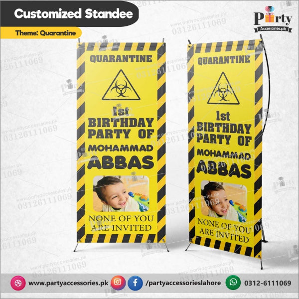 Customized Welcome Standee for Quarantine theme party