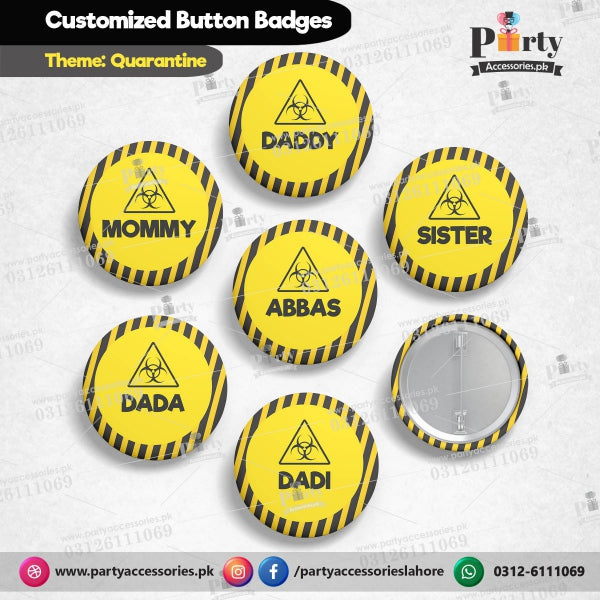 Customized Quarantine theme button badges