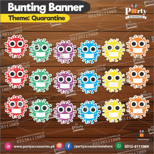 Quarantine theme Birthday bunting Banner cutout