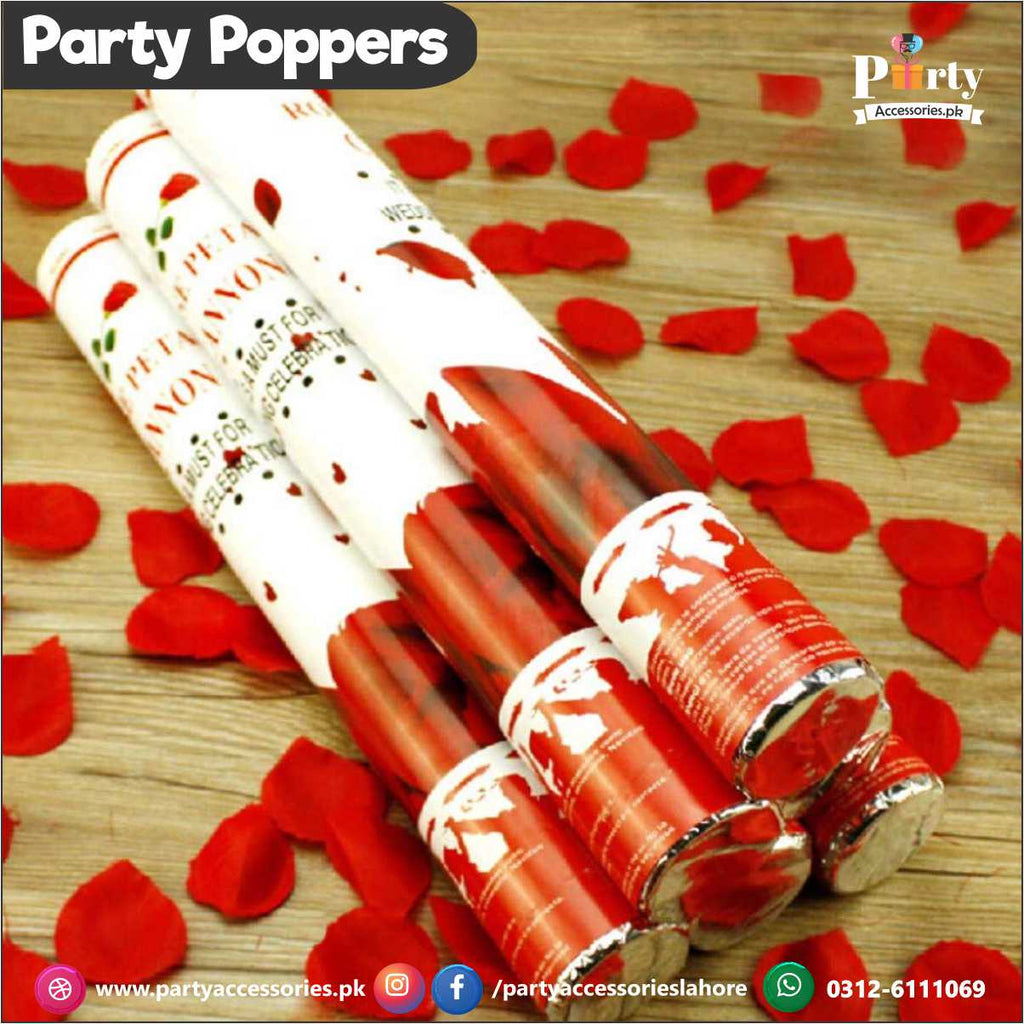 Rose Petal Party poppers for christian wedding 