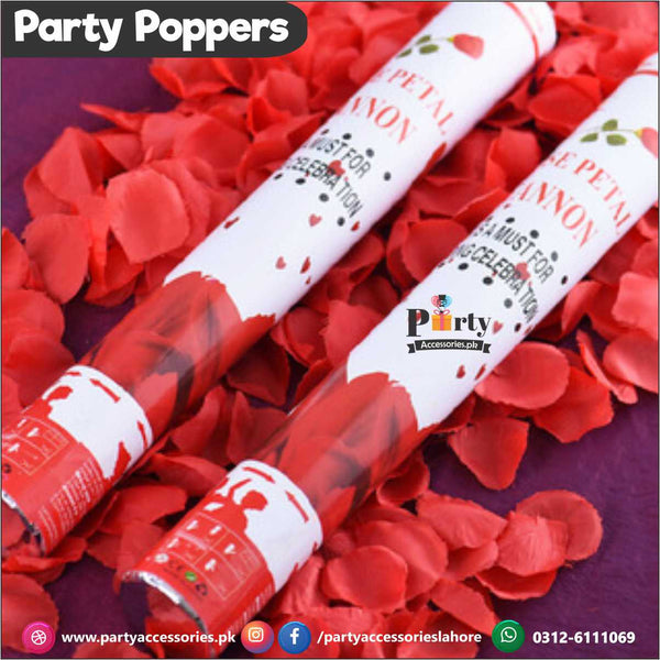 Rose Petal Party poppers for nikkah