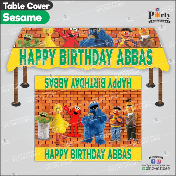 Customized Sesame Street Theme table top sheet for birthday party