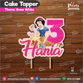 Customized card cake topper for birthday in Snow White theme