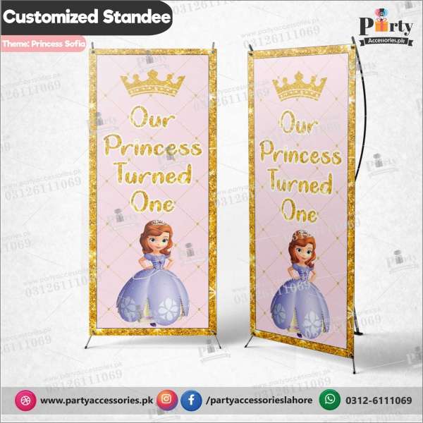 Customized Princess Sofia theme Welcome Standee for Birthday Parties