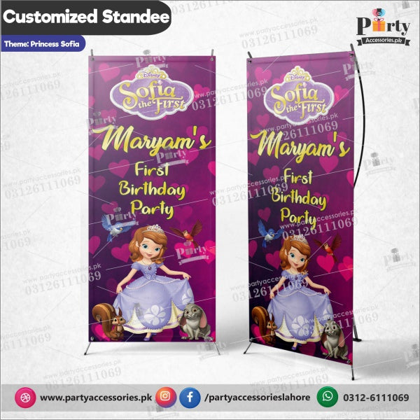 Customized Princess Sofia theme Welcome Standee for Birthday Parties