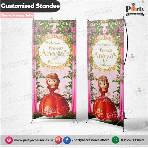Customized Princess Sofia theme Welcome Standee for Birthday Parties