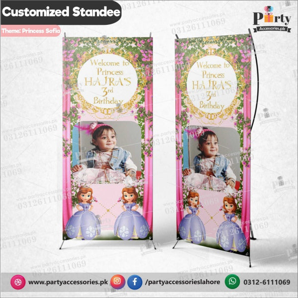 Customized Princess Sofia theme Welcome Standee for Birthday Parties