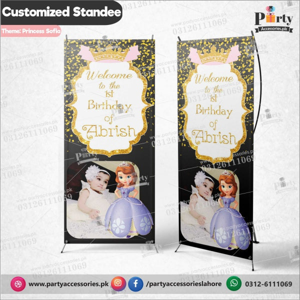 Customized Princess Sofia theme Welcome Standee for Birthday Parties