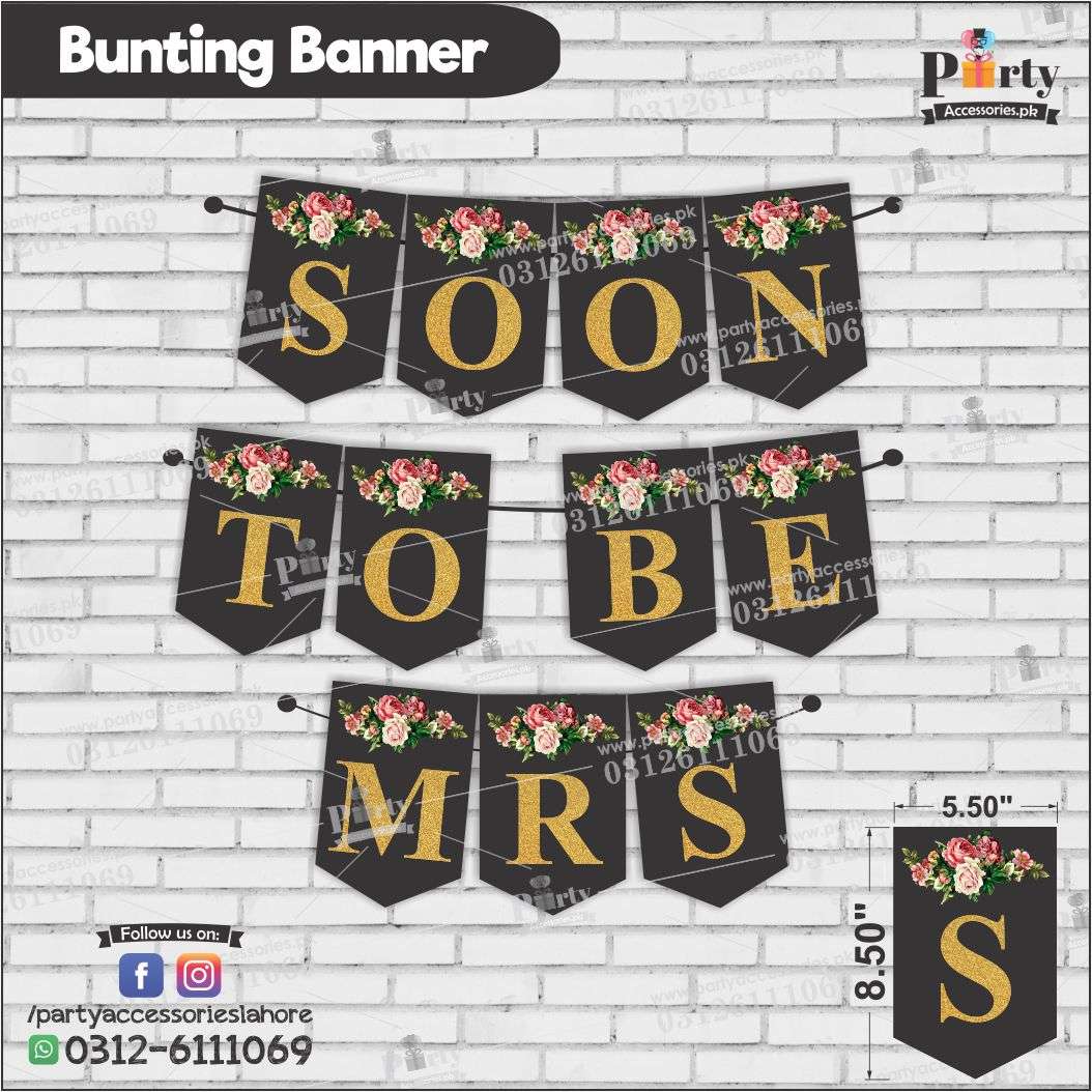 SOON TO BE MRS bunting banner for bridal shower decoration