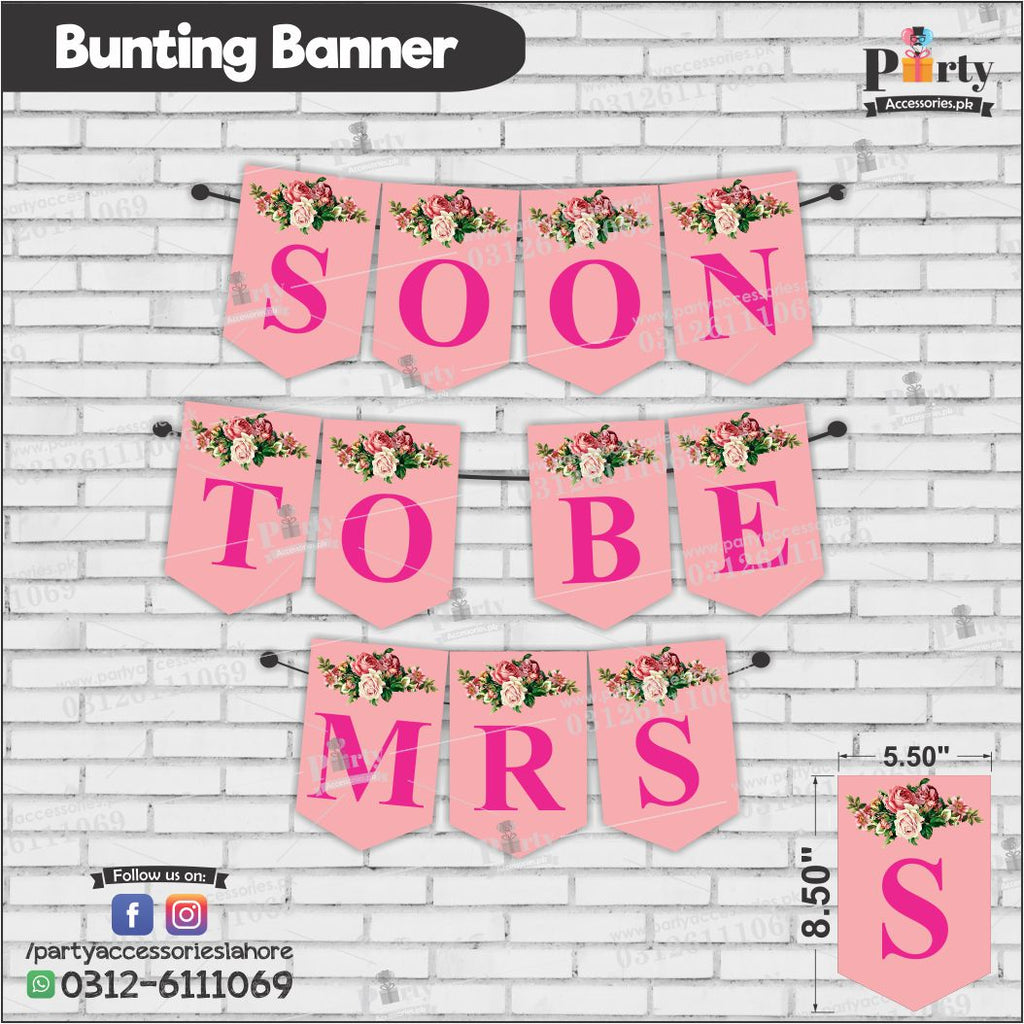 SOON TO BE MRS bunting banner for bridal shower decoration