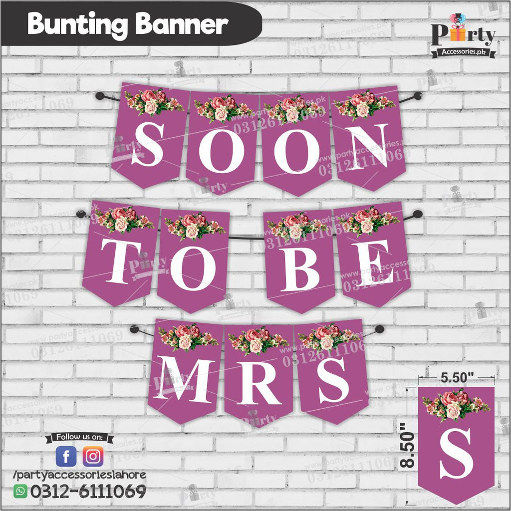 SOON TO BE MRS bunting banner for bridal shower decoration