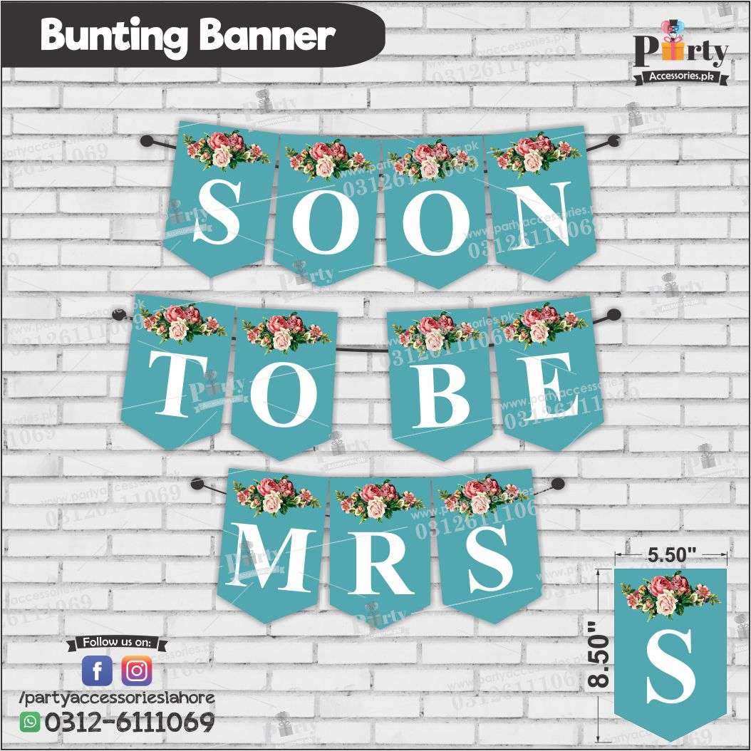 SOON TO BE MRS bunting banner for bridal shower decoration